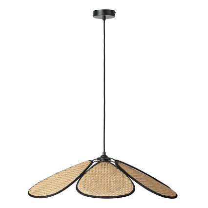 Osram - Riippuvalaisin johdolla DECOR RATTAN 1xE27/15W/230V, Ø 69 cm, beige/musta