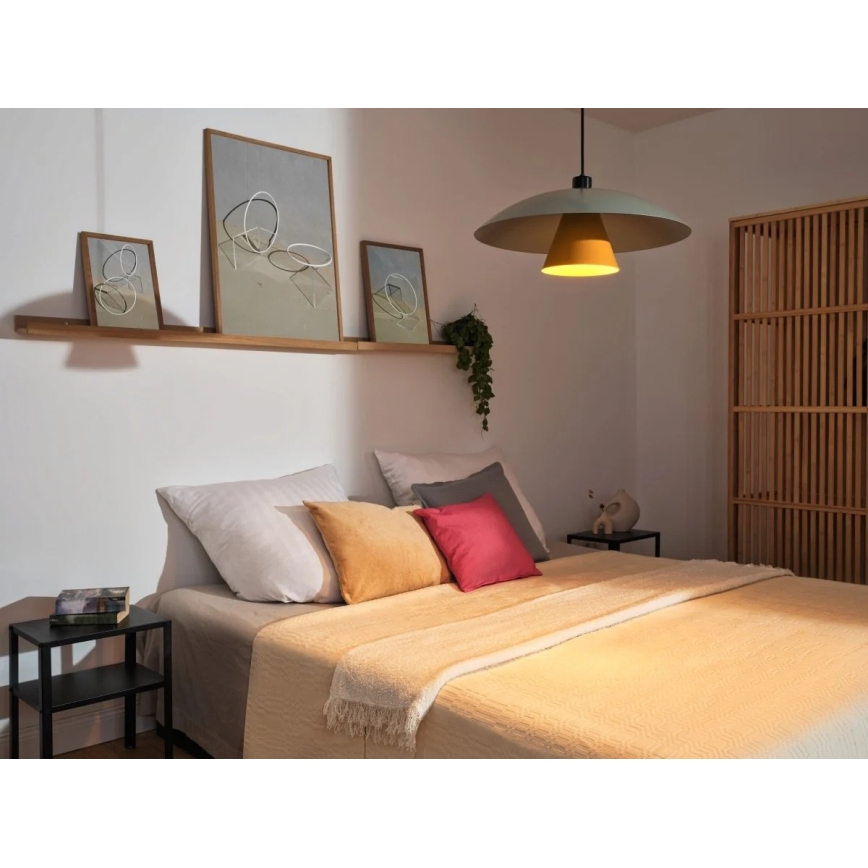 Osram - Riippuvalaisin kaapelilla DECOR FLYING MUSHROOM 1xE27/25W/230V, Ø 50 cm, vihreä