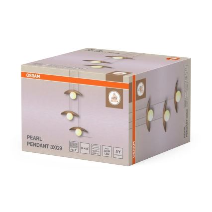 Osram - Riippuvalaisin kaapelilla DECOR PEARL 3xG9/5W/230V beige