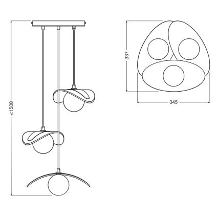 Osram - Riippuvalaisin kaapelilla DECOR PEARL 3xG9/5W/230V beige