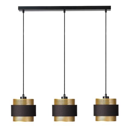 Osram - Riippuvalaisin vaijerilla DECOR HORNET 3xE27/10W/230V musta/kultainen