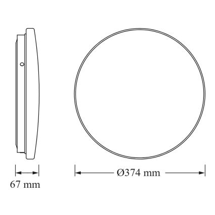 Osram - ROUND LED - kattovalaisin 24 W / 230 V, Ø 37 cm