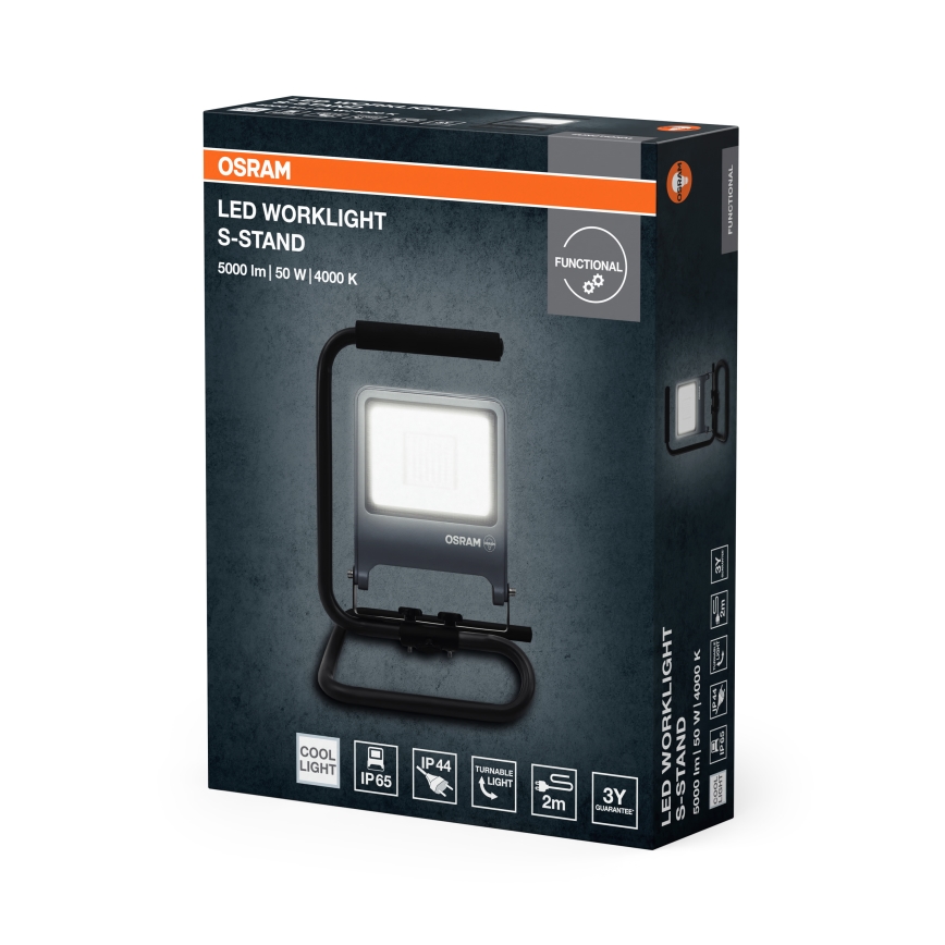 Osram - S-STAND LED-valonheitin jalustalla LED/50W/230V 4000K IP65 antrasiitti
