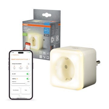 Osram - SCHUKO SMART+ NIGHTLIGHT LED-himmennettävä pistorasia valolla 3680W/230V Wi-Fi