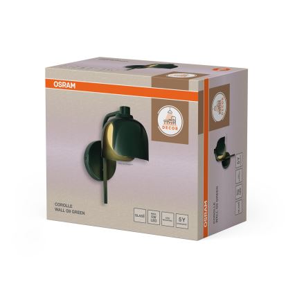 Osram - Seinävalaisin DECOR COROLLE 1xG9/20W/230V vihreä