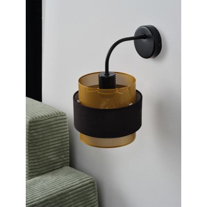 Osram - Seinävalaisin DECOR HORNET 1xE27/10W/230V musta/kultainen