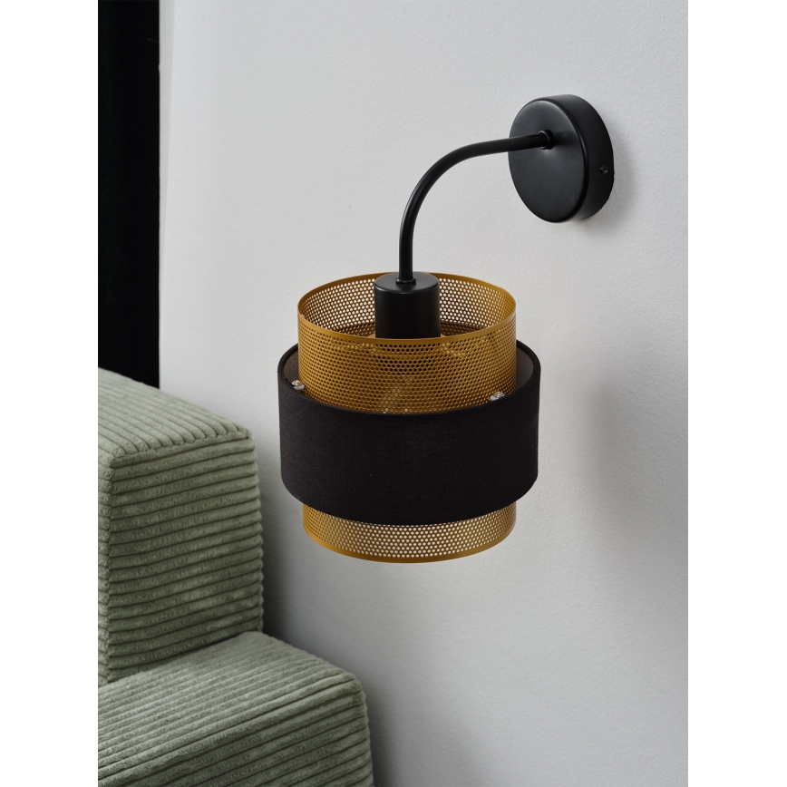 Osram - Seinävalaisin DECOR HORNET 1xE27/10W/230V musta/kultainen