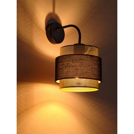 Osram - Seinävalaisin DECOR HORNET 1xE27/10W/230V musta/kultainen