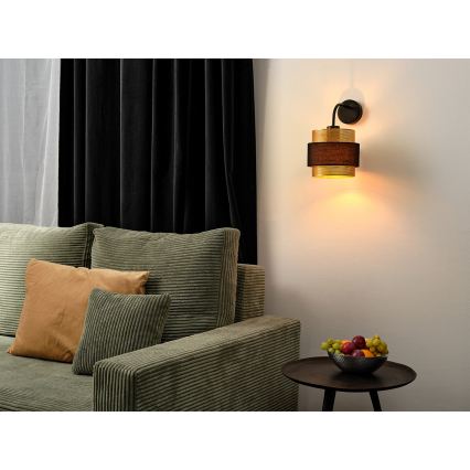 Osram - Seinävalaisin DECOR HORNET 1xE27/10W/230V musta/kultainen