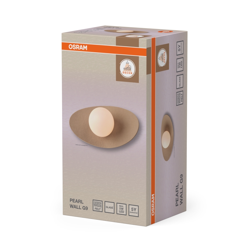 Osram - Seinävalaisin DECOR PEARL 1xG9/5W/230V beige