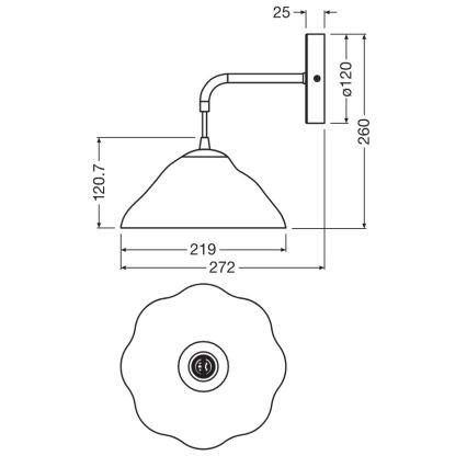 Osram - Seinävalaisin LOTUS LEAF 1xE14/5,5W/230V