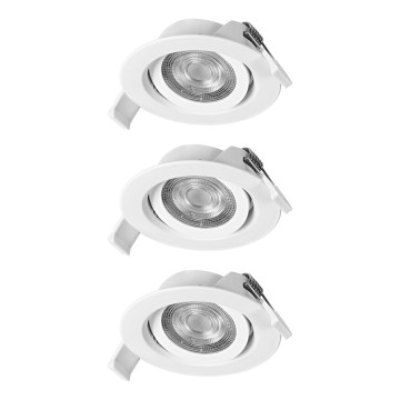 Osram - Setti 3 kpl himmennettäviä upotettavia LED-spot-valaisimia SPOT LED/4,9W/230V 2700K Ø 8,7 cm, valkoinen