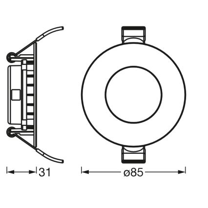 Osram - SLIM LED-uppovalaisin 4,5W/230V 3000K