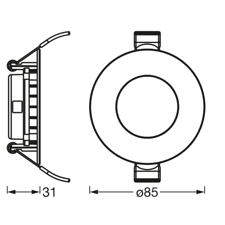 Osram - SLIM upotettava LED-alasvalo LED/4,5W/230V 4000K