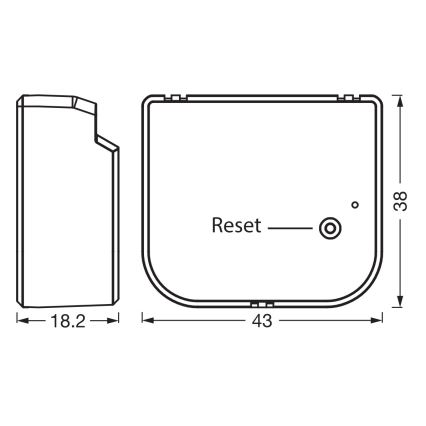 Osram - SMART+ 230V Wi-Fi 2-painikkeisen kytkinmoduuli