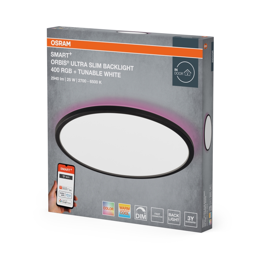 Osram - LED RGBW himmennettävä kattovalaisin SMART+ ORBIS LED/25W/230V, halkaisija 40 cm, 2700-6500K, Wi-Fi