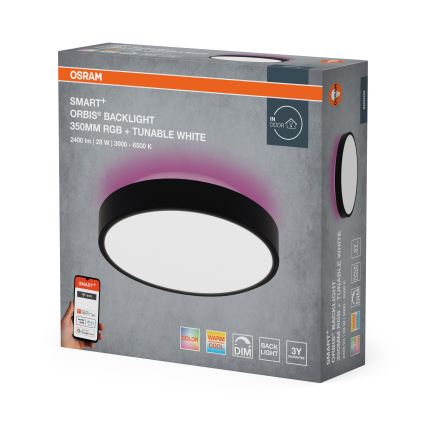 Osram - LED RGBW himmennettävä kattovalaisin SMART+ ORBIS LED/28W/230V halkaisija 35 cm 2700-6500K Wi-Fi