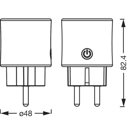 Osram - SMART+ SCHUKO älypistoke 2300W/230V/10A valkoinen