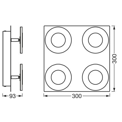 Osram - himmennettävä LED-kylpyhuoneen kattovalaisin SMART+ WAVE LED/24W/230V 3000-6500K IP44 Wi-Fi