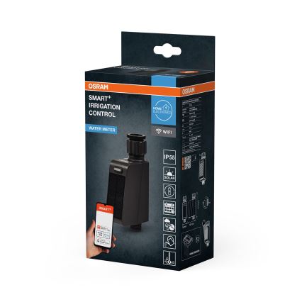 Osram - SMART+ Wi-Fi-käyttöinen kasteluventtiili aurinkopaneelilla, IP55