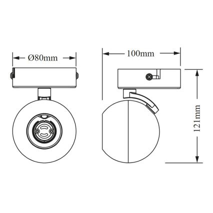 Osram - SPOT SPHERAL spottivalaisin 1xGU10/6W/230V valkoinen