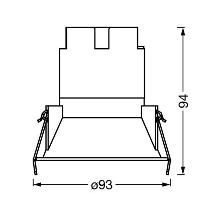 Osram - SPOT TWIST LED upotettava alasvalo, 10 W, 230 V, 4000 K, Ø 9,3 cm, valkoinen