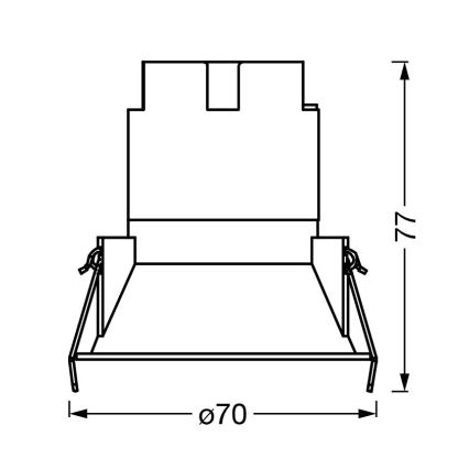 Osram - Upotettava LED-valaisin SPOT TWIST LED/5W/230V 4000K halkaisija 7 cm valkoinen/hopea