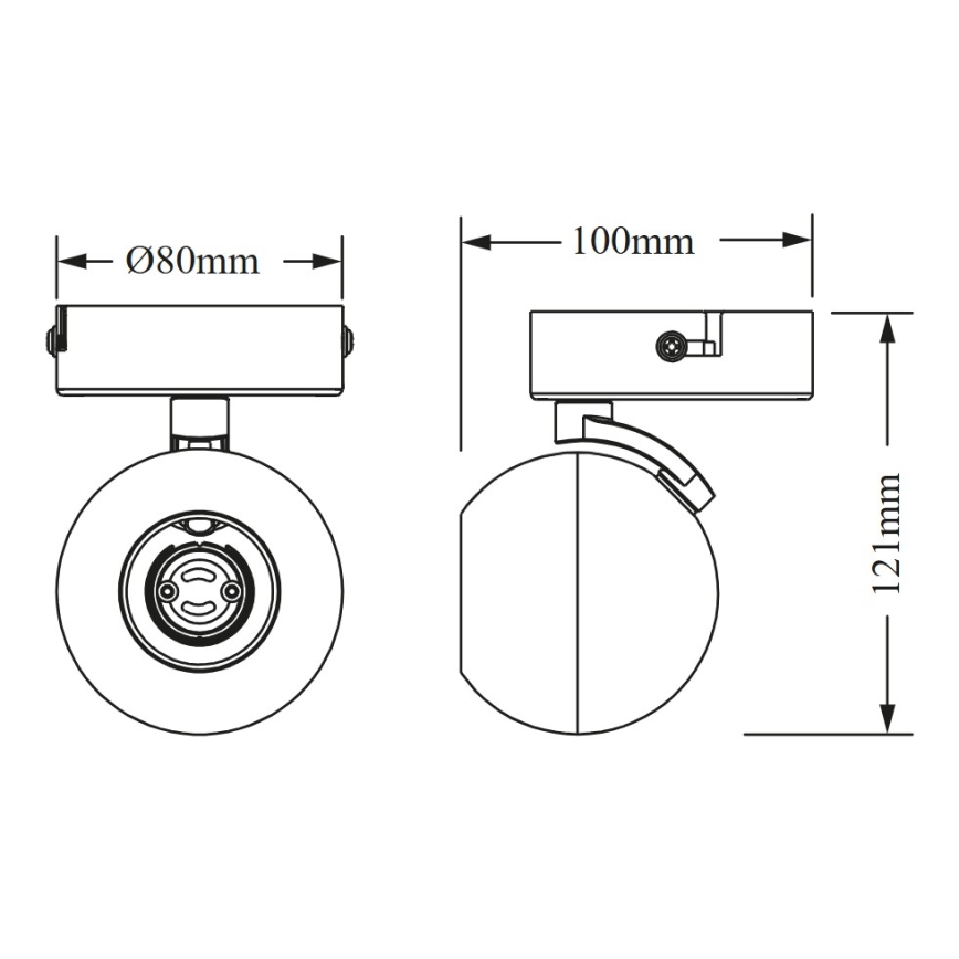 Osram - Spottivalaisin SPOT SPHERAL 1xGU10/6W/230V musta