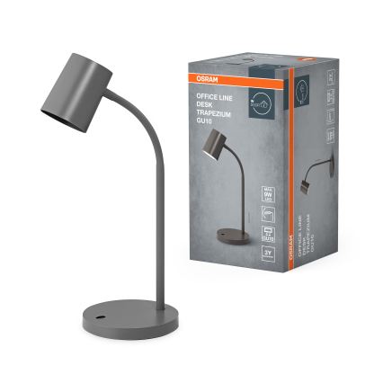 Osram - Työpöytälamppu DESK LINE 1xGU10/9W/230V harmaa