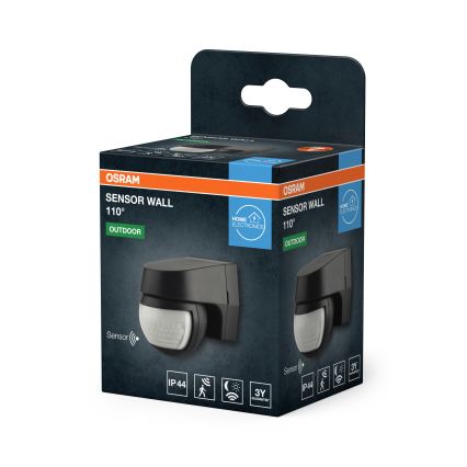 Osram - ulkokäyttöön tarkoitettu infrapuna-liiketunnistin 230 V, IP44, musta