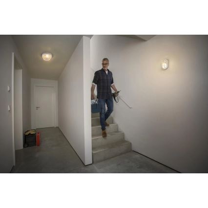 Osram - Ulkoseinävalaisin BULKHEAD 1xE27/10W/230V IP54 valkoinen