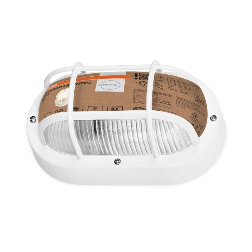 Osram - Ulkoseinävalaisin BULKHEAD 1xE27/10W/230V IP54 valkoinen