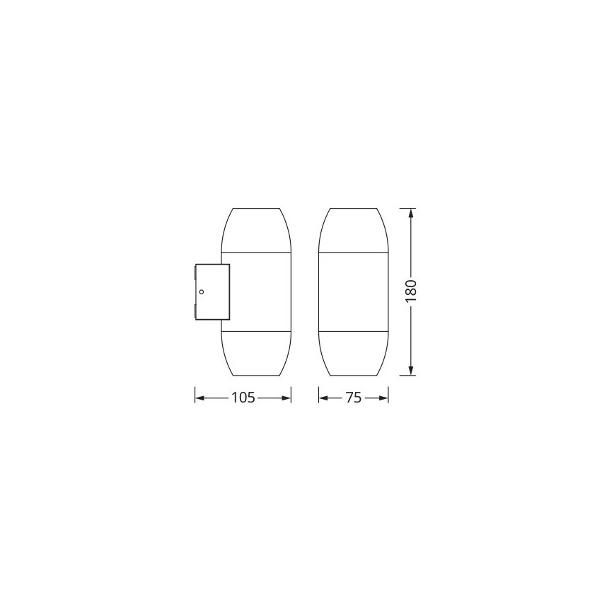 Osram - Ulkoseinävalaisin CANNON 2xGU10/35W/230V IP44 antrasiitti