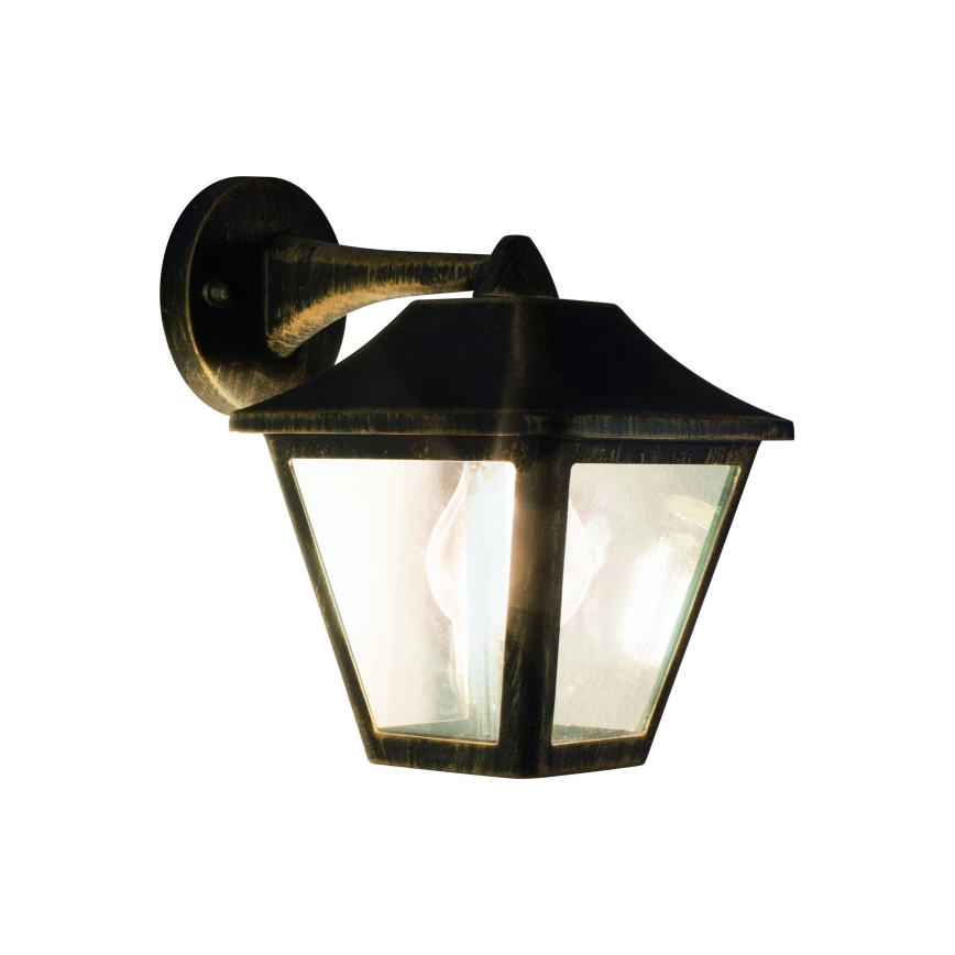 Osram - Ulkoseinävalaisin TRADITION DOWN 1xE27/60W/230V IP44 patina/kultainen