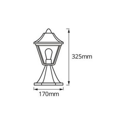 Osram - Ulkovalaisin TRADITION 1xE27/60W/230V IP44 patina/kulta