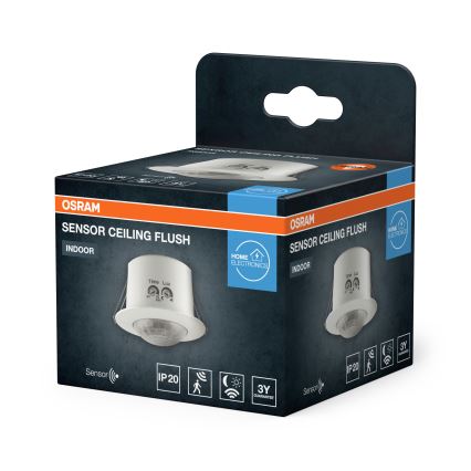Osram - Upotettava 360° liiketunnistin FLUSH 230V, valkoinen
