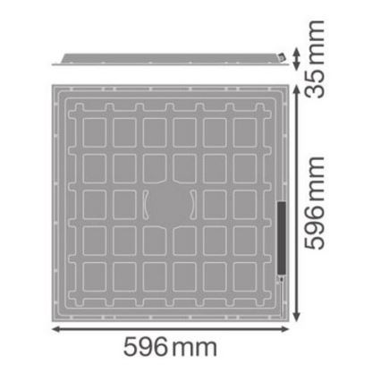 Osram - Upotettava LED-paneelivalaisin ESSENTIAL LED/36W/230V 4000K 60x60 cm