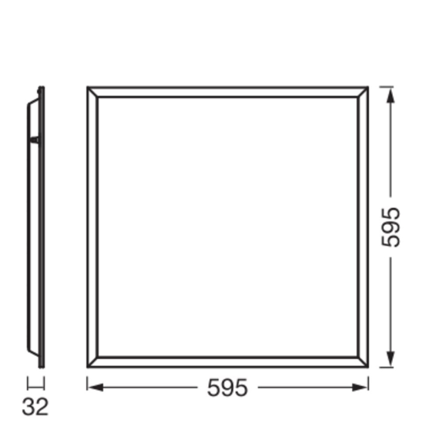 Osram - alakattoon asennettava PANEL ESSENTIAL LED/50W/230V 3000/4000/6500K 60x60 cm valkoinen