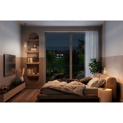 Osram - Virtajohto PENDULUM CYLINDER 1xE27/15W/230V puinen