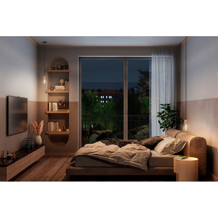 Osram - Virtajohto PENDULUM CYLINDER 1xE27/15W/230V puinen