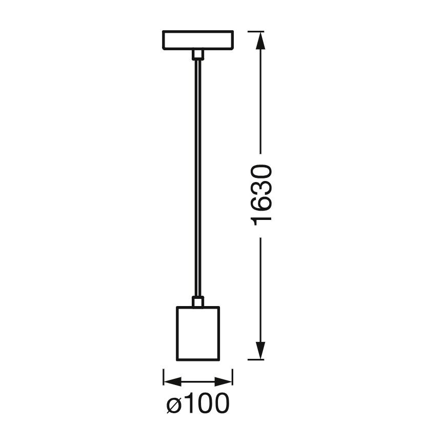 Osram - Virtajohto PENDULUM CYLINDER 1xE27/15W/230V puinen