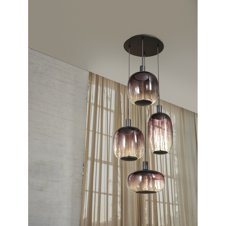 Osram - Virtakaapeli NEEDLE PENDANT 4xE27/25W/230V antrasiitti