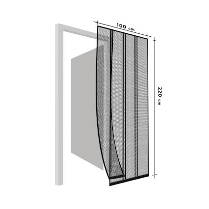 Oven hyönteisverkko 100×220 cm, musta