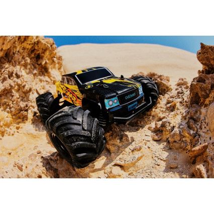 Overmax - kauko-ohjattava RC-auto X-JOLT 1000 mAh musta/keltainen