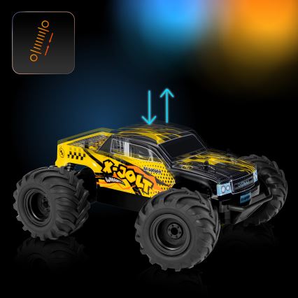 Overmax - kauko-ohjattava RC-auto X-JOLT 1000 mAh musta/keltainen
