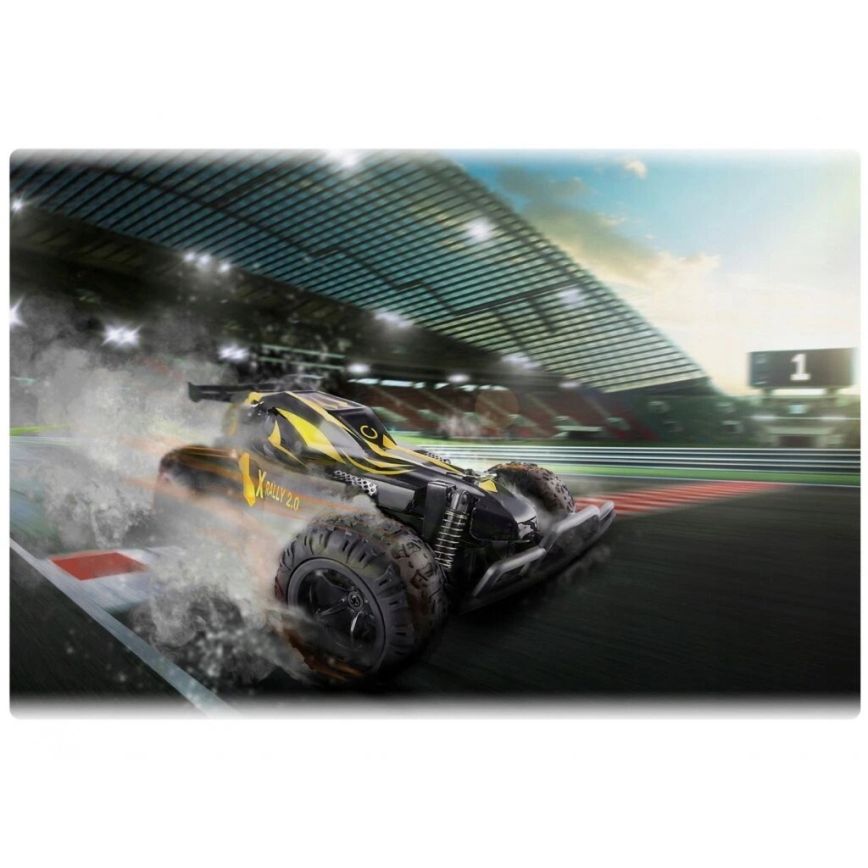 Overmax - kauko-ohjattava RC-auto X-RALLY 2.0 1200 mAh musta/keltainen