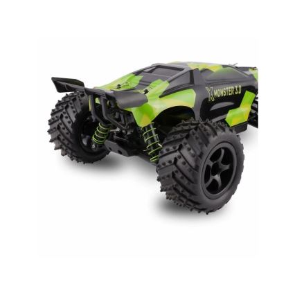 Overmax - radio-ohjattava RC-auto X-MONSTER 3.0 1700 mAh Musta/Vihreä