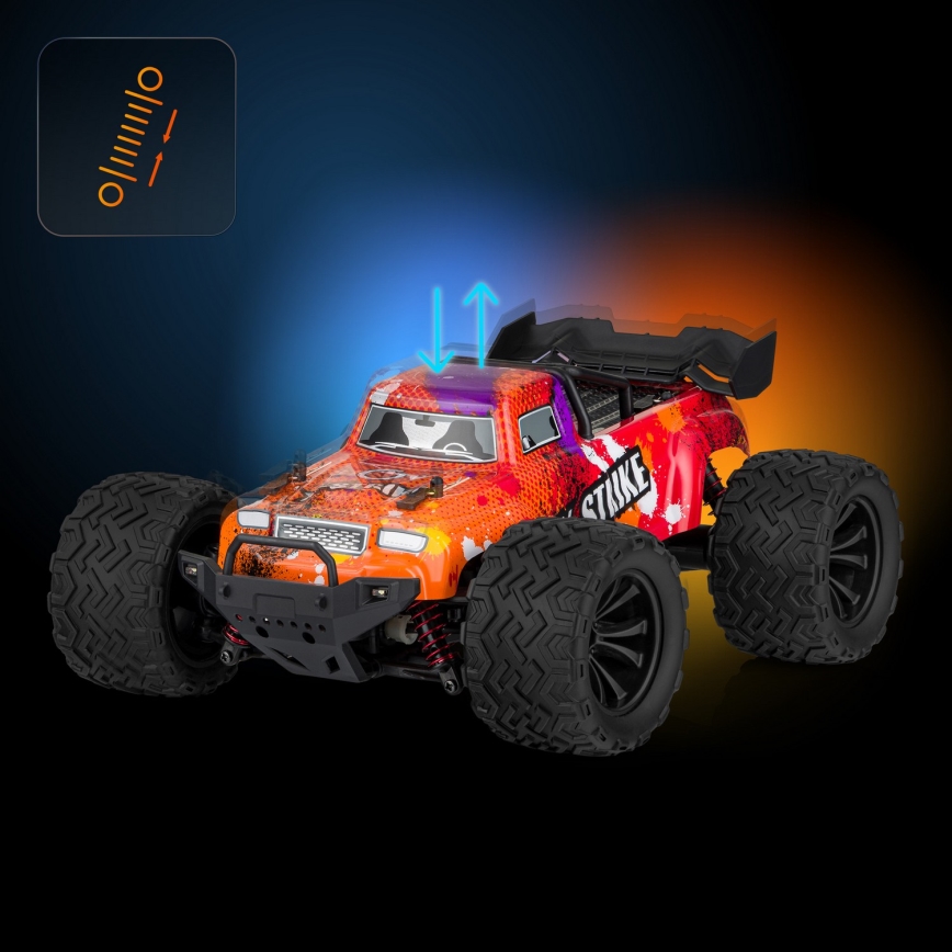 Overmax - radio-ohjattava RC-auto X-STRIKE 3000 mAh musta/oranssi