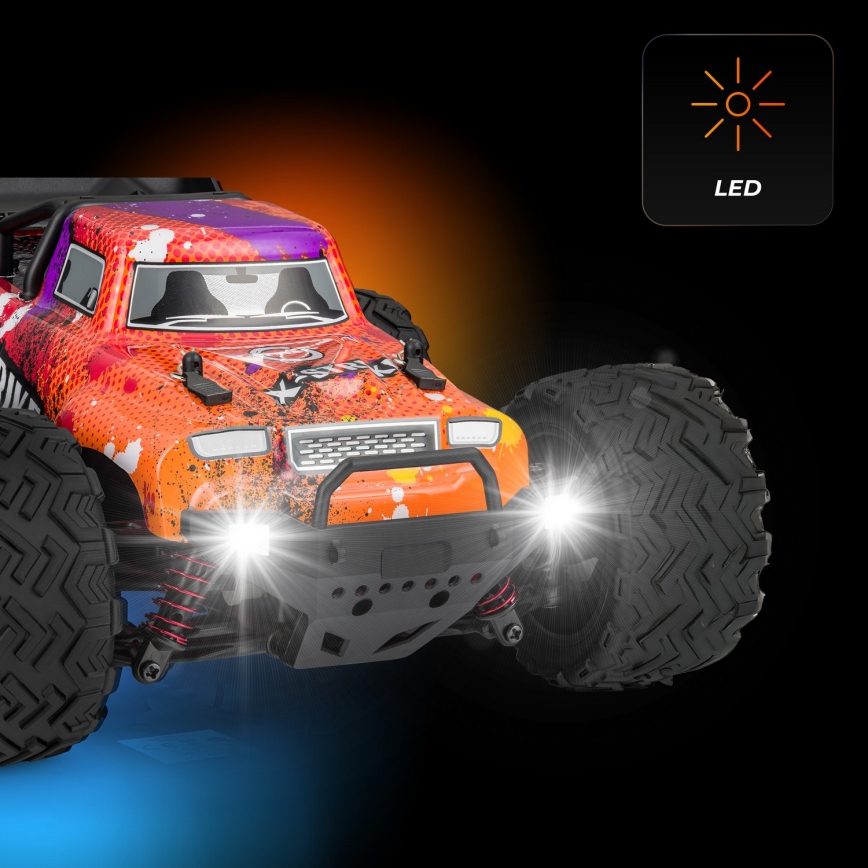 Overmax - radio-ohjattava RC-auto X-STRIKE 3000 mAh musta/oranssi