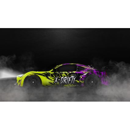 Overmax - radio-ohjattava RC-driftauto X-DRIFT 1000 mAh keltainen/violetti